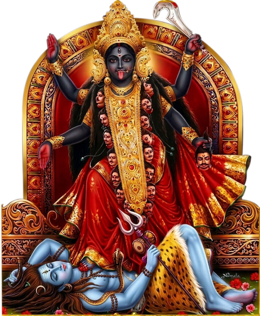 Maa Kali 8mm PVC Board Photo Frame Picsbazar